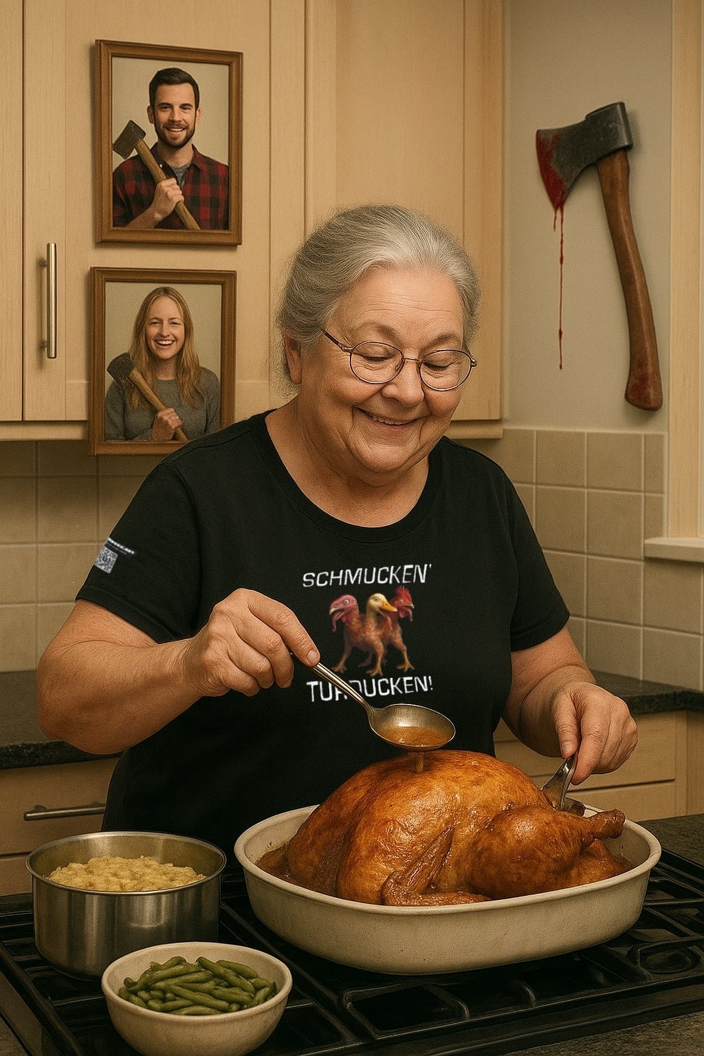 Celebrate Schmucksgiving with a Schmucken' Turducken! Ladies' edition.